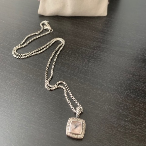 David Yurman Jewelry - Pendant Necklace with Morganite and Diamonds